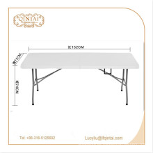 Precio de fábrica Material de metal al aire libre mesa plegable HDPE